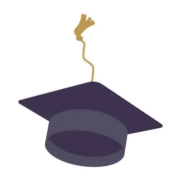 Simple graduation cap. Academic cap. University education hat illustration... Stock Illustration