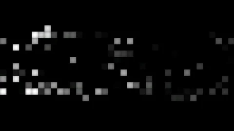 Simple graphic background of wild flickering white squares (FULL HD) Video stock 76564013