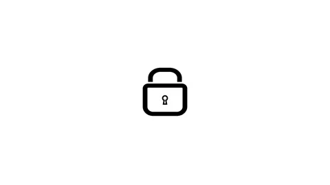 Simple Graphic Of Closed Padlock Symbol Design Stock Footage 331756174