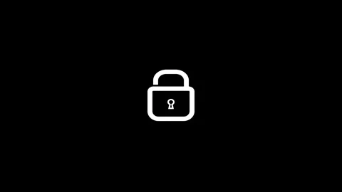 Simple Graphic Of Closed Padlock Symbol Design Stock Footage 331756387