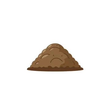 A simple graphic depiction of a modest pile of earth illustration minimal d.. Stock Illustration