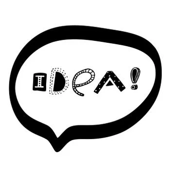 Simple Graphic Design for Good Idea Concept Stock Illustration