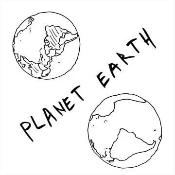 A simple graphic image of the planet earth. Stock Illustration