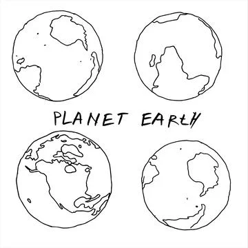A simple graphic image of the planet earth. Stock Illustration