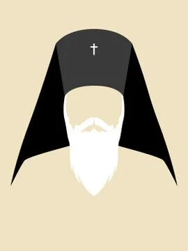 Simple graphic of an Orthodox Archbishop Stock Illustration