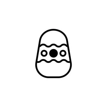 Simple graphic showcasing an illustrated easter candy corn with minimalist .. Stock Illustration