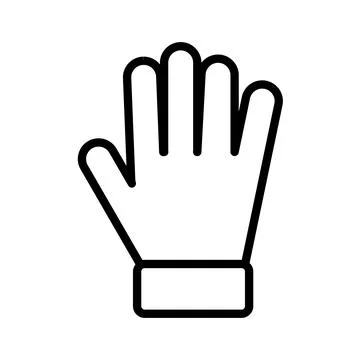 Simple Graphic of a Single Hand Glove Icon for Various Uses in Design 库存插图