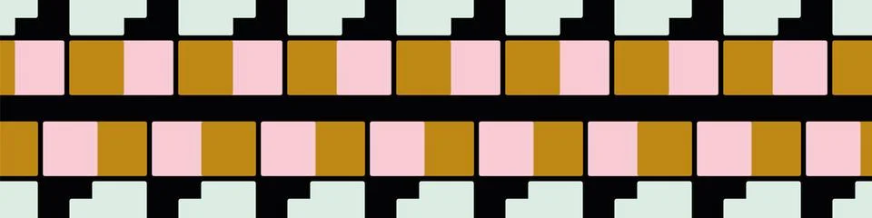 Simple graphic vector border print Stock Illustration