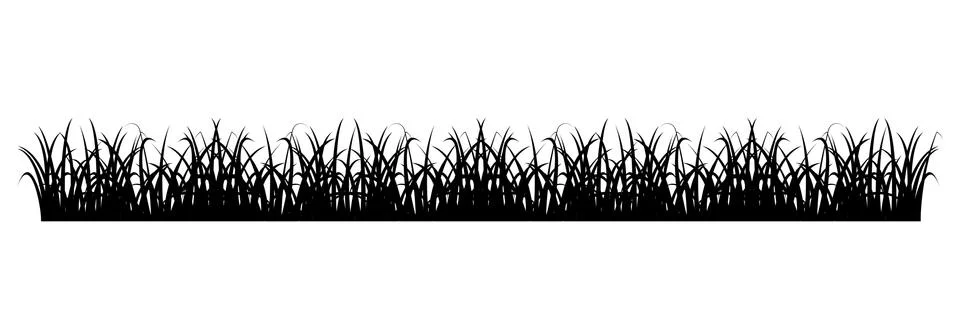 Simple Grass Silhouette Stock Illustration