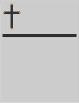 Simple gray-black obituary Illustrazione stock