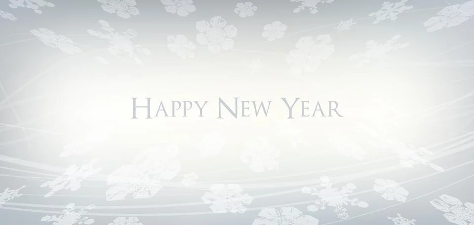 Simple gray New Year background with snowflakes. Minimal vector pattern of ca Stock Illustration