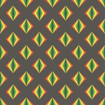 Simple gray pattern background with rainbow rombs Stock Illustration