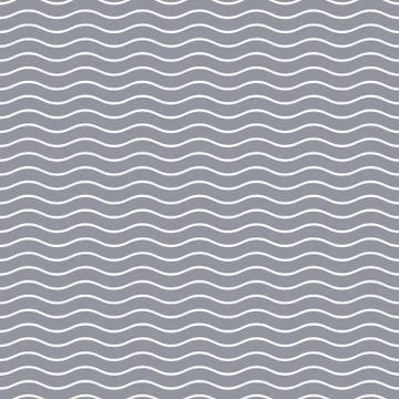 Simple gray seamless wavy line pattern Stock Illustration