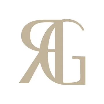 Simple great luxury initial RG Letter logo design vector graphic concept il.. Stock Illustration