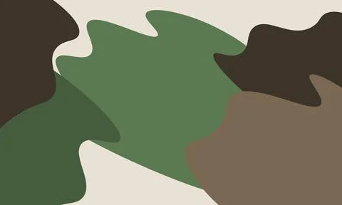 Simple green and brown abstract form background. Stock Illustration