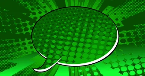 Simple Green Comic Book Speech Bubble Stock Footage 167191143