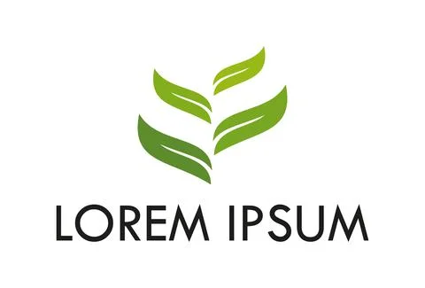 Simple Green Eco Nature Organic Leaf Luxury Logo Design	 Stock Illustration