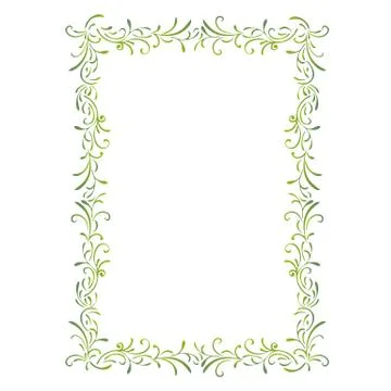 Simple green frame Illustrazione stock