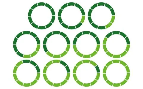 Simple green gradient progress bar, infographic Illustrazione stock