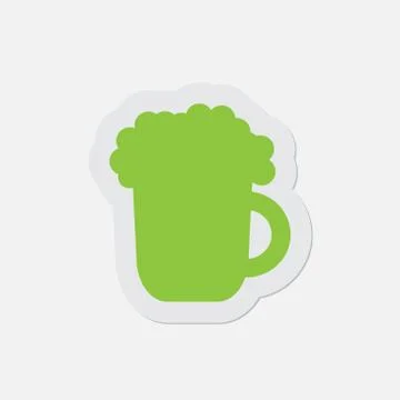 Simple green icon - beer Stock Illustration
