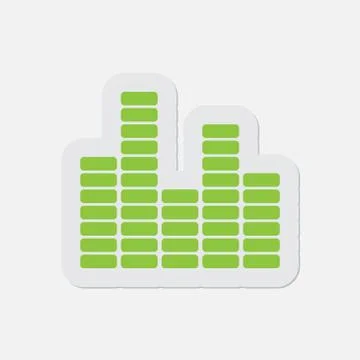 Simple green icon - equalizer symbol Stock Illustration