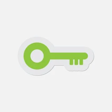 Simple green icon - key Stock Illustration