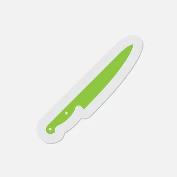 Simple green icon - kitchen knife Stock Illustration
