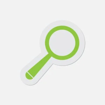 Simple green icon - magnifier Stock Illustration