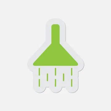 Simple green icon - shower Stock Illustration