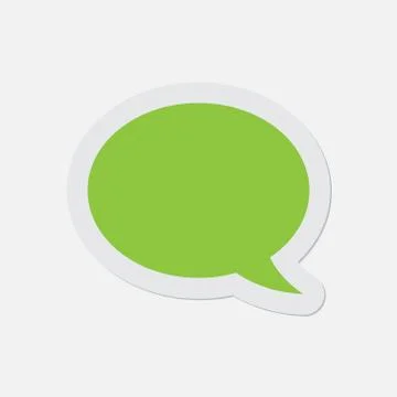 Simple green icon - speech bubble Stock Illustration
