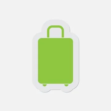 Simple green icon - suitcase Stock Illustration