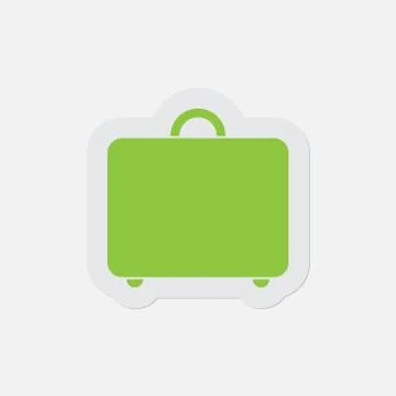 Simple green icon - suitcase Stock Illustration