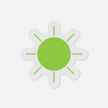 Simple green icon - sun Stock Illustration