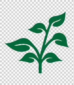 Simple green leaf icon vector design Ilustração Stock