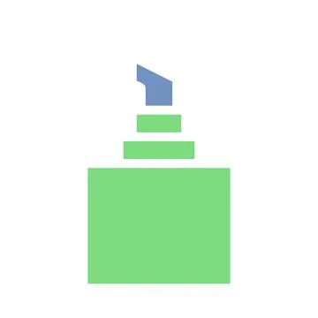 Simple Green Marker with Blue Cap Illustration Stock Illustration