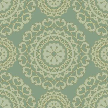 Simple green ornament. Stock Illustration
