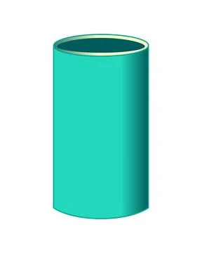 Simple Green Pipe Cylinder Stock Illustration