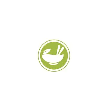 Simple green tea cup logo and vector icon Stock Illustration