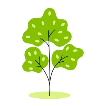 Simple green tree clip art illustration Stock Illustration