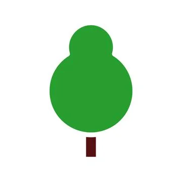 Simple green tree icon. Concept of nature, environment, and ecology. Stock Illustration