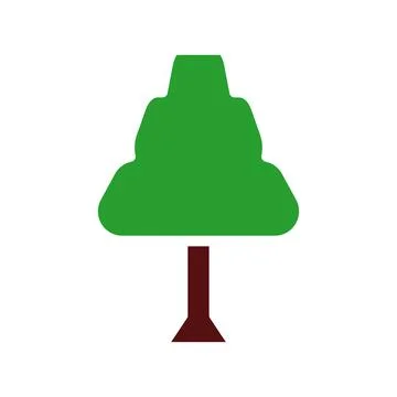 Simple green tree icon. Concept of nature, ecology, and environment. Stock Illustration