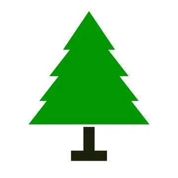 Simple green tree icon. Vector. Stock Illustration