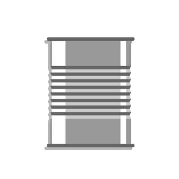 Simple grey barel isolated on white background. Vector illustration. Stock Illustration