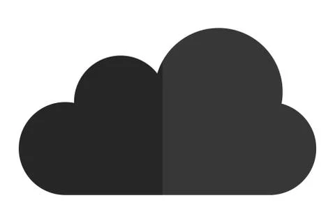Simple grey cloud Illustrazione stock