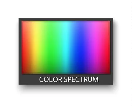 Simple grey frame with color spectrum isolaten on white background with shadow Stock Illustration
