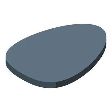 Simple grey oval shape on a white background, conveying minimalism and repres Stock Illustration