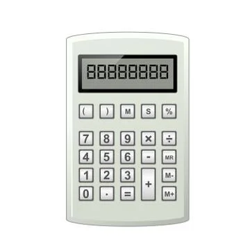 Simple grey pocket calculator Stock Illustration