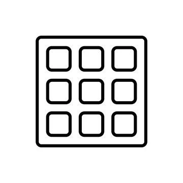 Simple Grid Design with Nine Equal Sections for Layout and Organization Stockillustratie