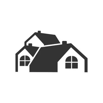 Simple Group House Logo Stock Illustration