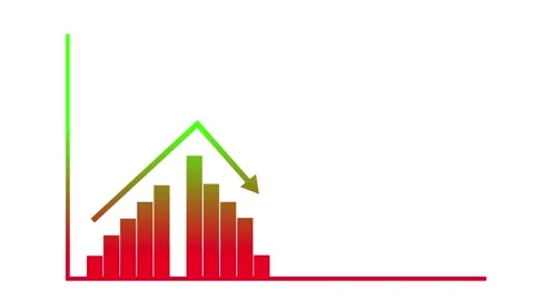 Simple growth chart with rising bars and upward arrow business progress and.. Stock Footage 337178290
